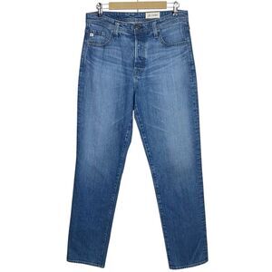 AG Jeans Adriano Goldschmied Mens 32x34 Blue Button Fly Denim Preppy Casual NEW